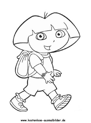 Ausmalbild Dora 5