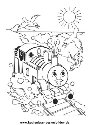 Ausmalbild Thomas Lokomotive Malvorlage