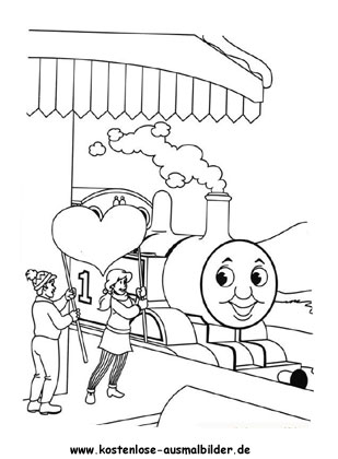 Ausmalbild Thomas Lokomotive Malvorlagen