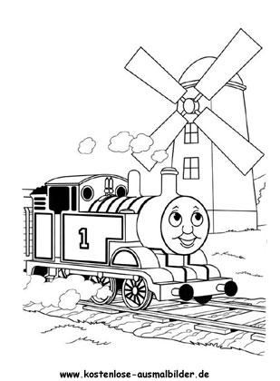 Ausmalbild Thomas die Lokomotive Malvorlagen 1