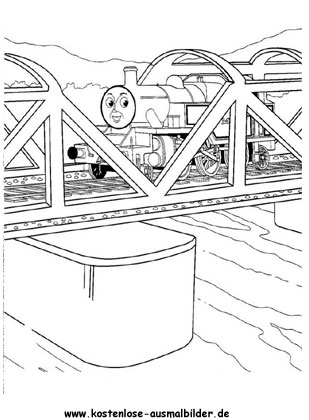 Ausmalbild Thomas die kleine Lokomotive Malvorlage