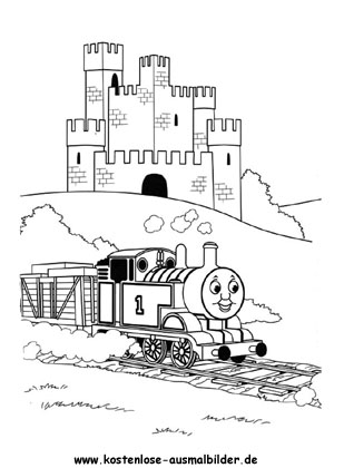 Ausmalbild Thomas die kleine Lokomotive Malvorlagen