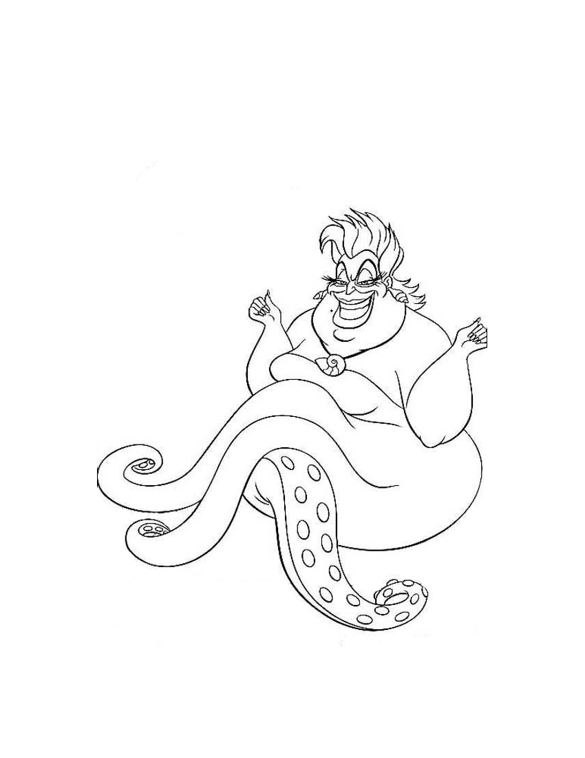 Ausmalbilder   Malvorlagen Arielle die Meerjungfrau   Ursula