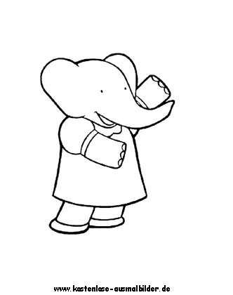 Ausmalbild Babar