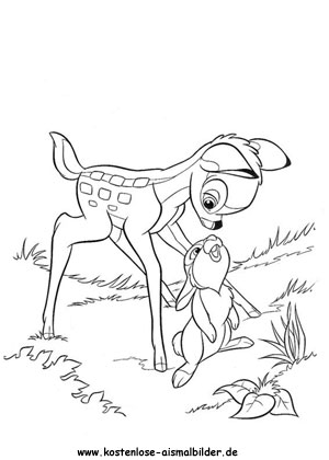 Ausmalbild Bambi 3