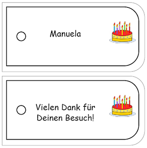 Beispiel für Geschenkanhänger