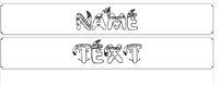 Name und eigener Text