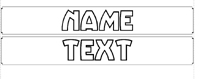 Name und eigener Text in der zweiten Originalschrift