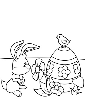 Hase mit Blume