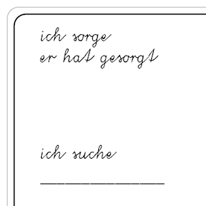 Vorschau Arbeitsblatt regelmäßige Verben