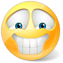 Smiley lachend