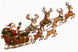 Weihnachtsmann Schlitten