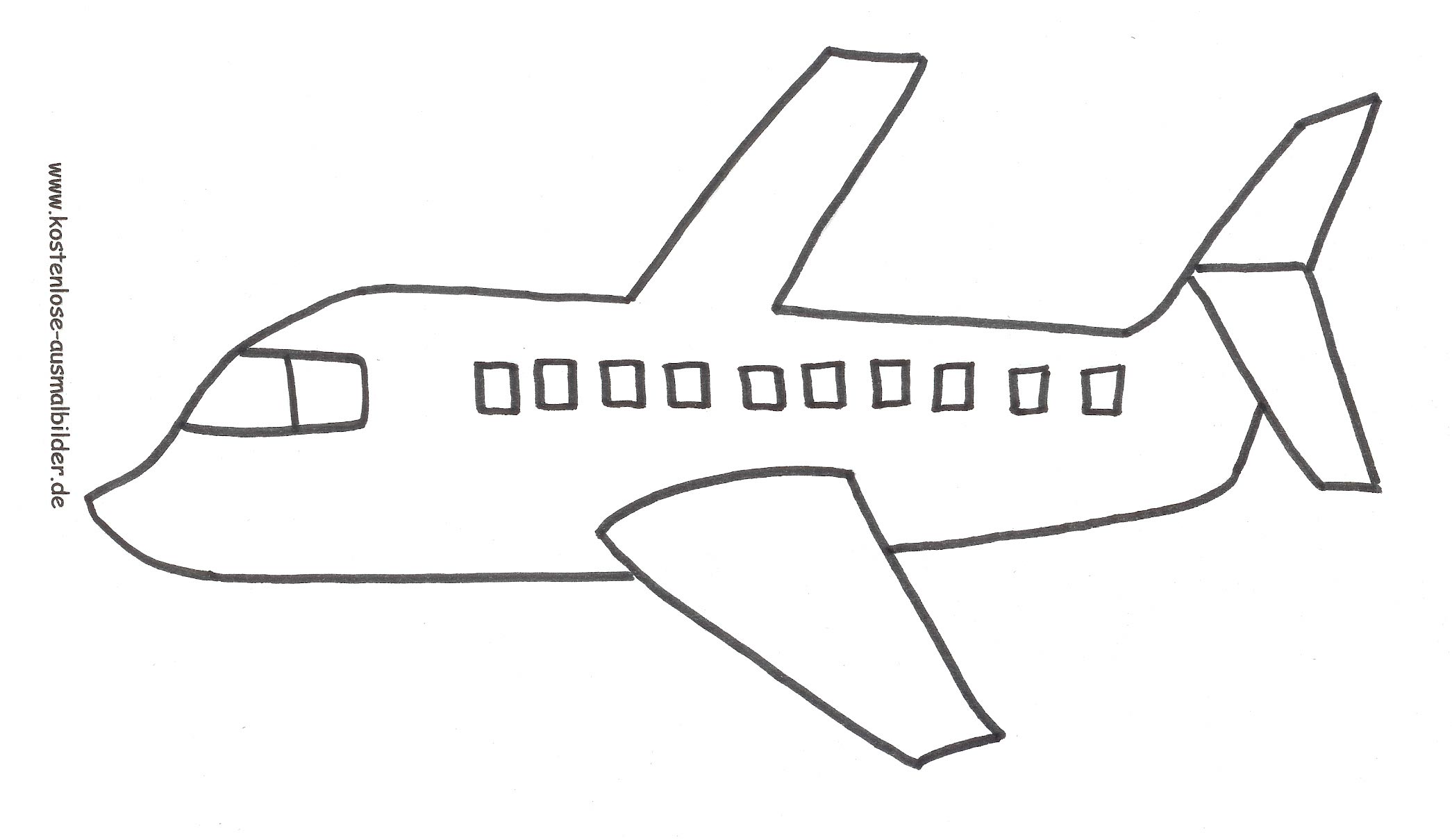 Malvorlagen - Ausmalbilder Flugzeug  Ausmalbilder Transportmittel
