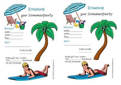 Malvorlagen Ausmalbilder Einladungen Sommerparty Vorlagen Fur Einladungen