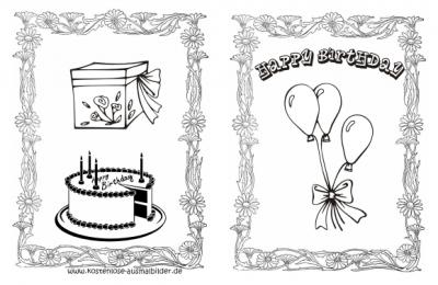 Malvorlagen Ausmalbilder Geburtstagskarte Ausmalbilder Geburtstag Geburtstagsvorlagen