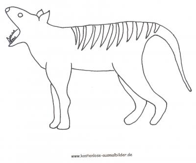 Ausmalbilder Tasmanische Tiger