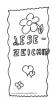 Ausmalbild Lesezeichen