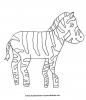 Ausmalbild Zebra