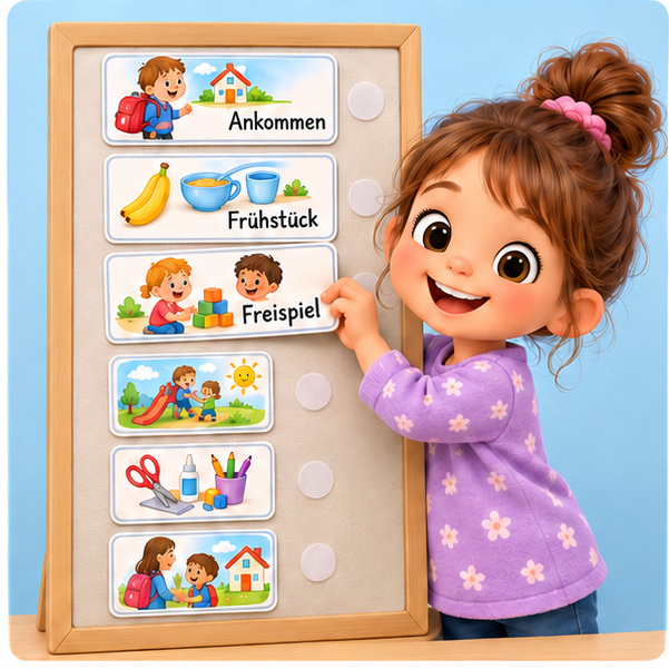 Tagesablauf für Kindergarten und Kita