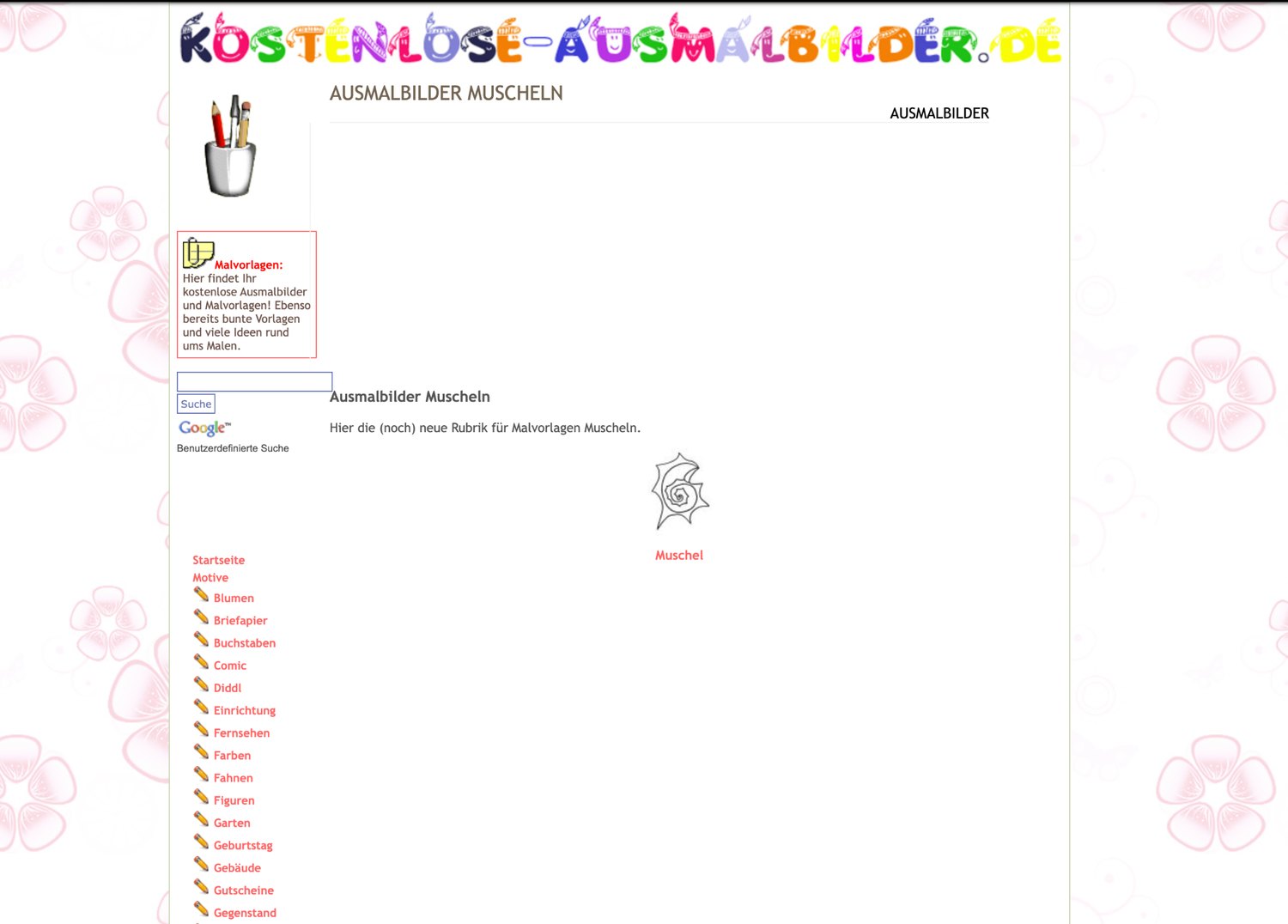 Historischer Screenshot: Eine Muschel macht den Anfang