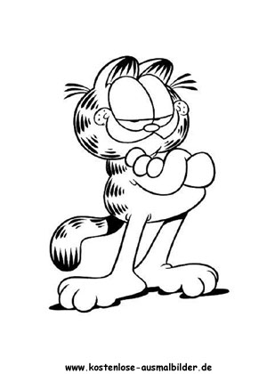Ausmalbild Garfield 6